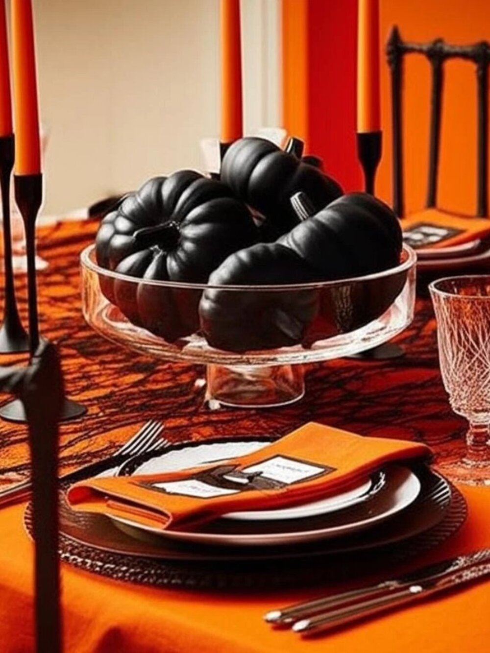 Black Pumpkins Halloween Fall Autumn Home Decor Craft DIY 10 Count